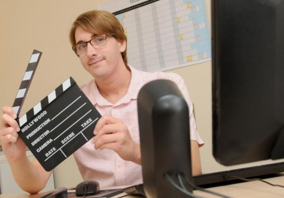 Eden Saunders with a Clapperboard